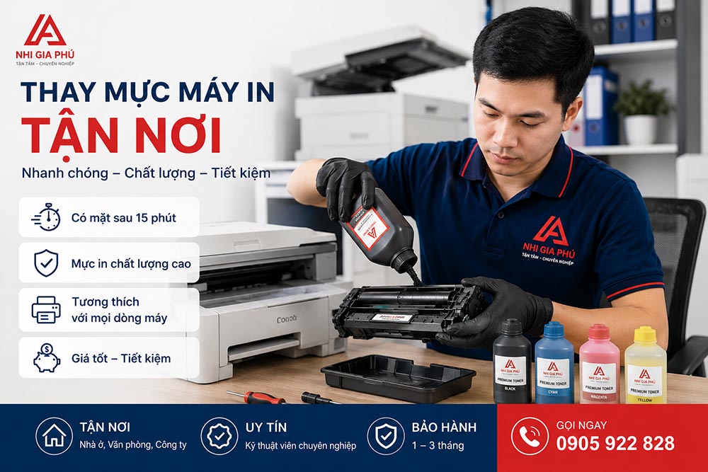Thay mực máy in tận nơi Đà Nẵng - Nhị Gia Phú